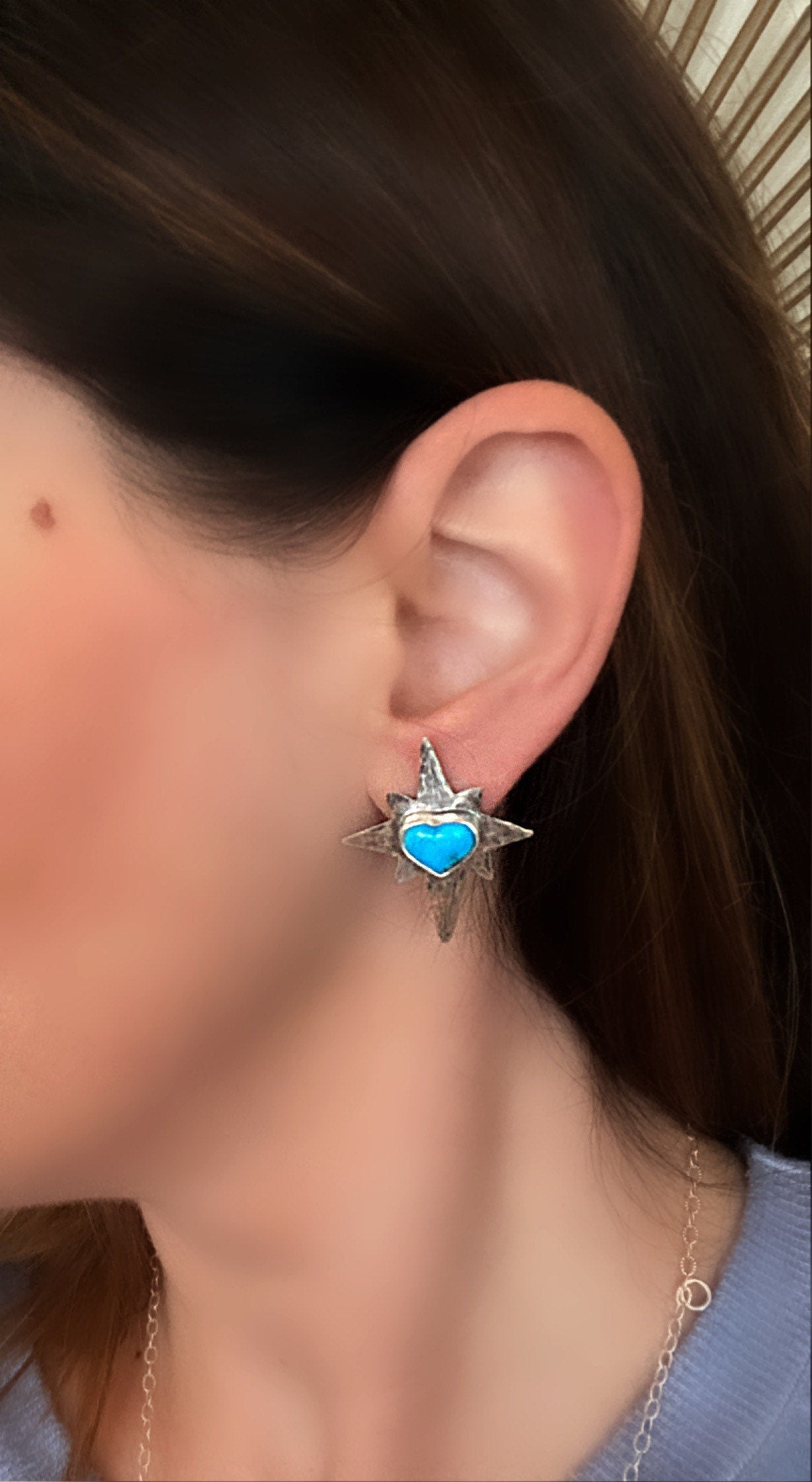 Heart Full of Stars Earrings // Starburst Ear Jackets