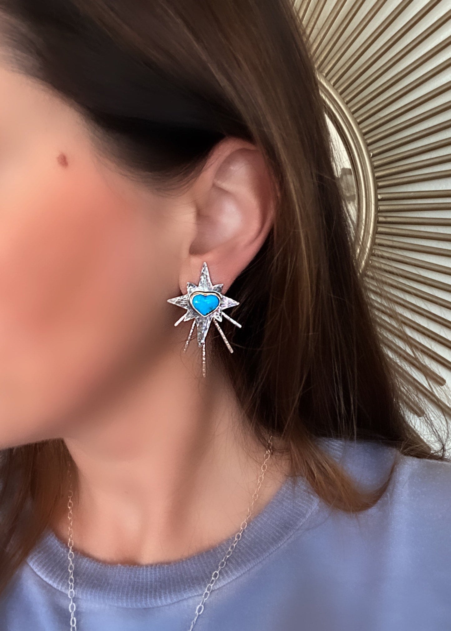 Heart Full of Stars Earrings // Starburst Ear Jackets