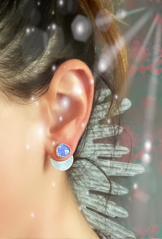 Made to Order Tanzanite Moon Ear Jackets / Studs