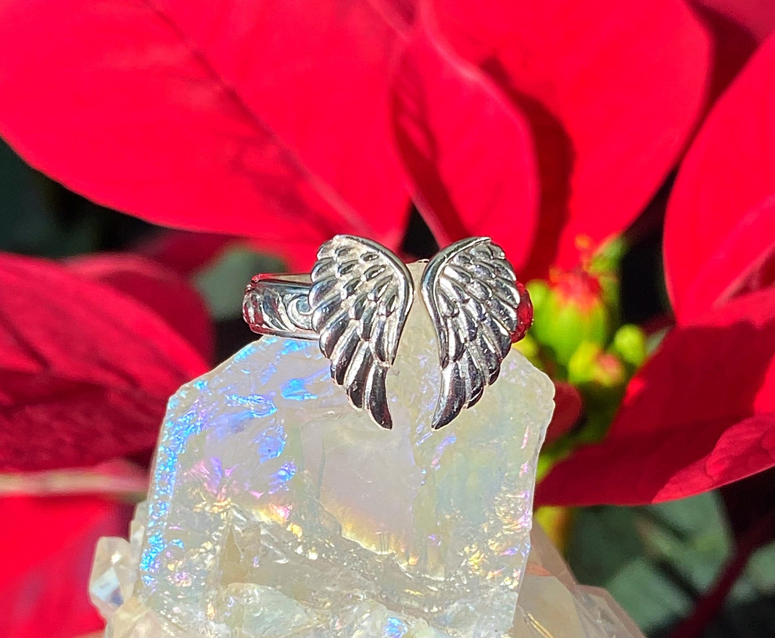 Angel wing ring hot sale use swarovski crystal