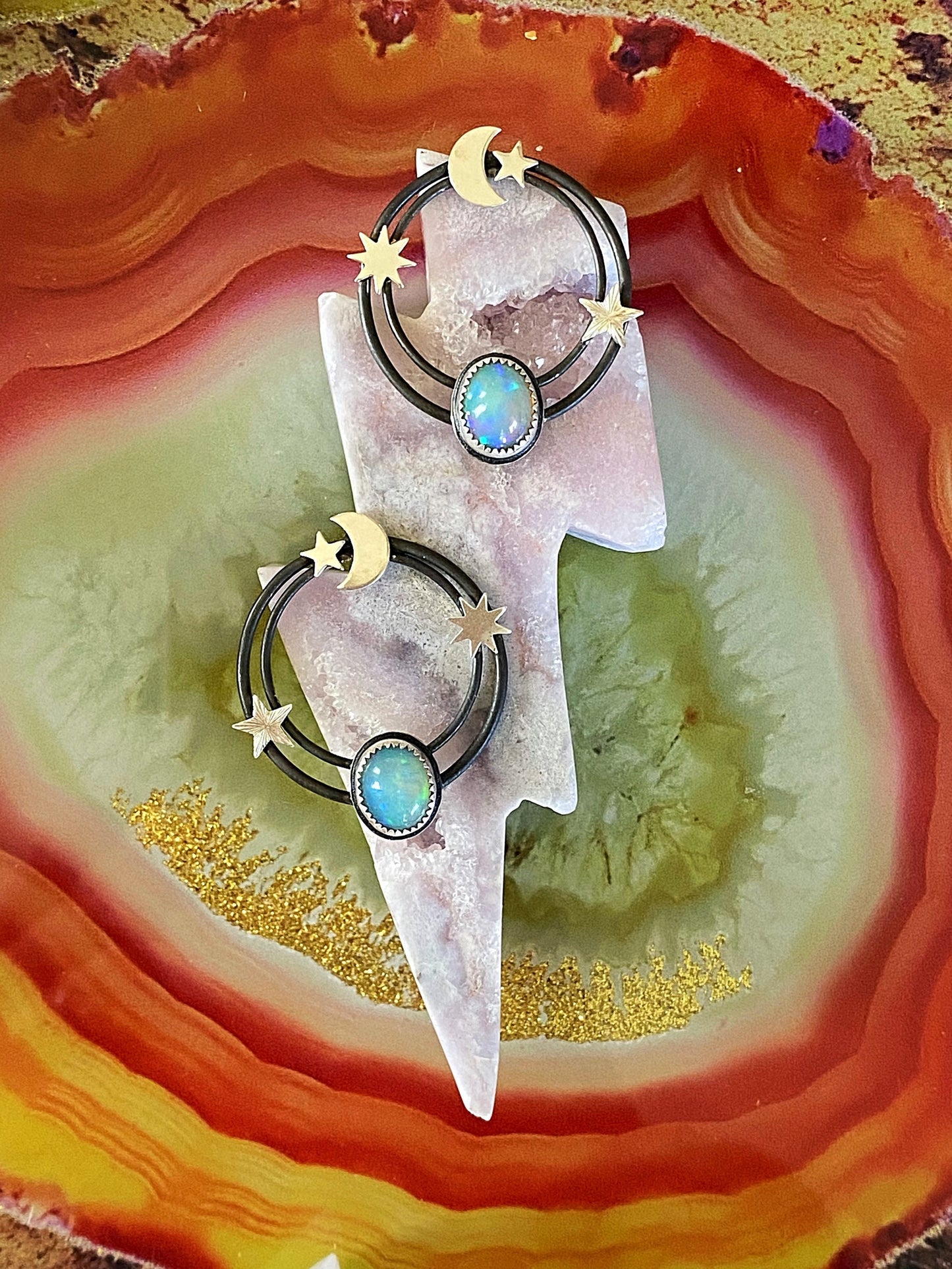 Orbital Opal Earrings