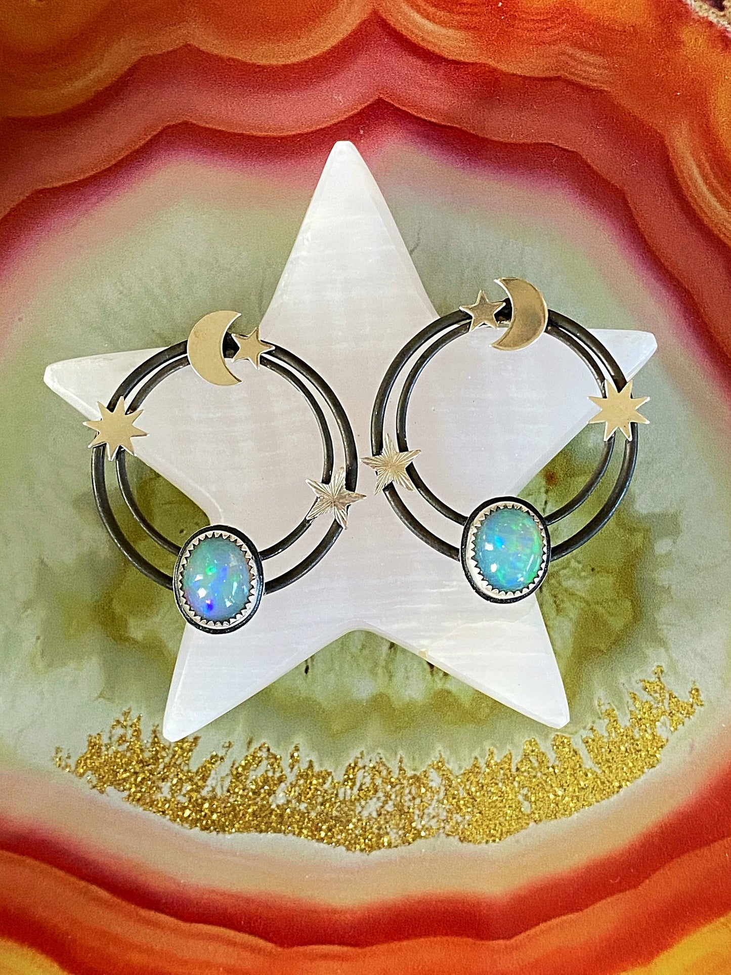 Orbital Opal Earrings