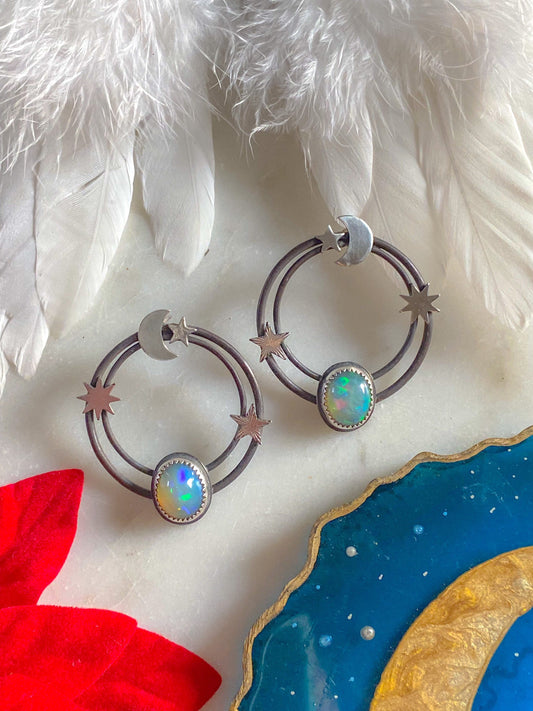 Orbital Opal Earrings