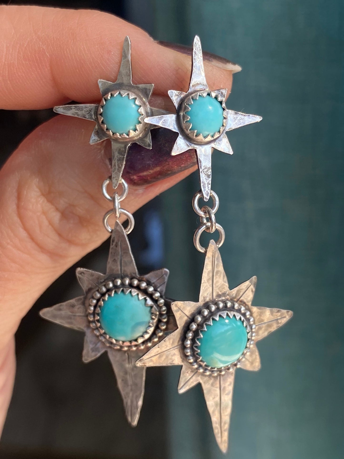 Sky Full of Stars // Turquoise North Star Dangles